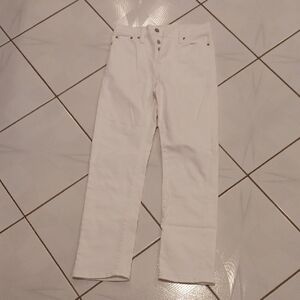 Levi's White Straight Leg Button Fly Wedgie Jeans - Size 26 (Fits Like XS)
